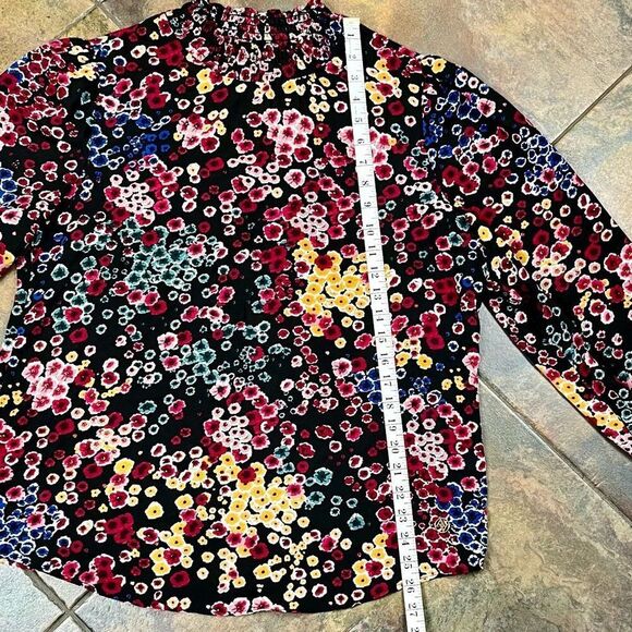 Adrienne Vittadini Floral Mock Turtleneck Large - Picture 9 of 14